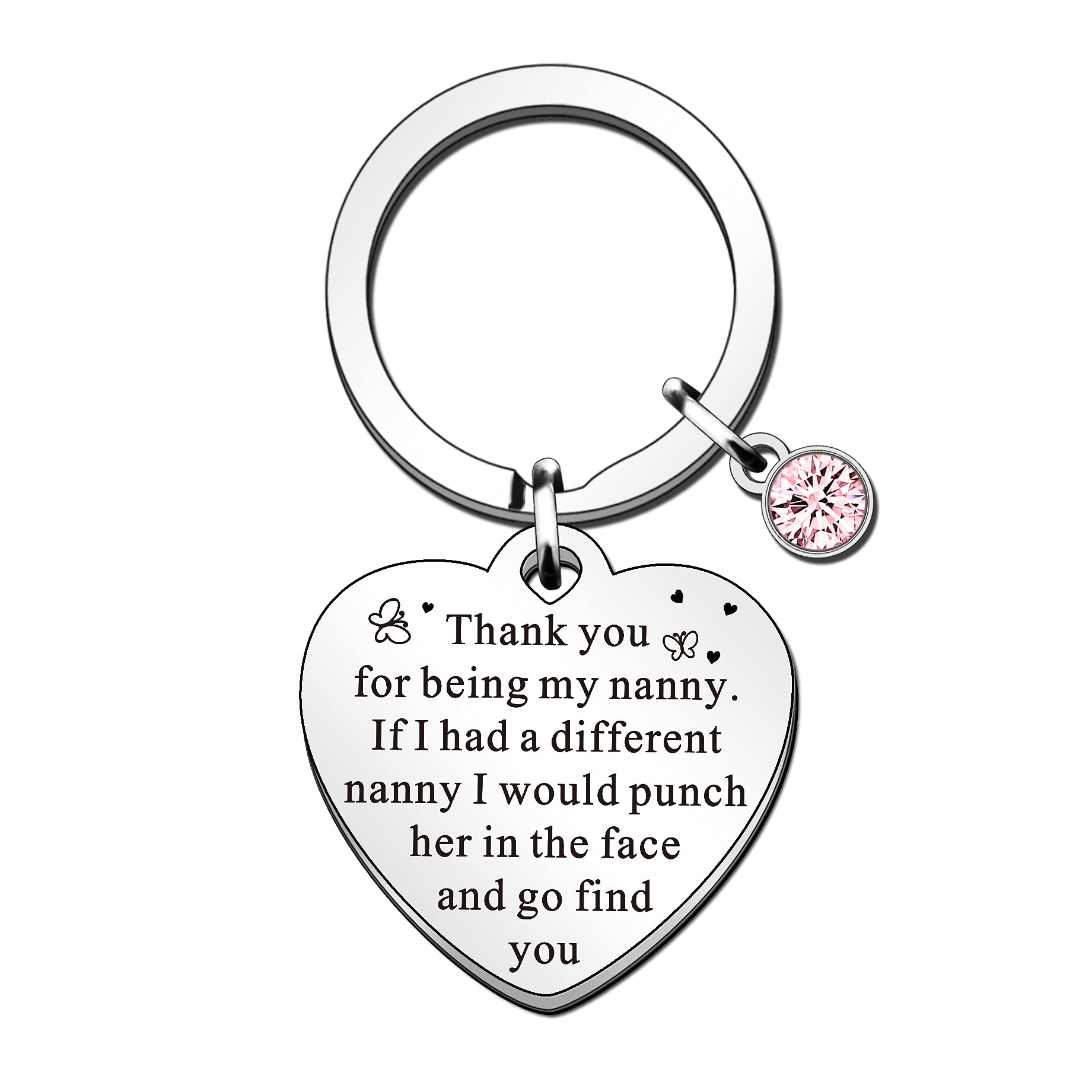 SMARGO Nanny Gifts Nanny Keyring from Grandchildren Christmas Birthday Keychain Gifts for Nanny