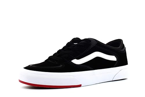 vans rowley classic black white & red skate shoes