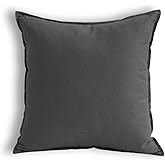 Jeanerlor SureGuard Pillowcase Cousion Cover Decor Cotton Linen with Unique Design to Embellish Study Room/House/Office, 20"x20"(50 x 50cm), Dark Grey