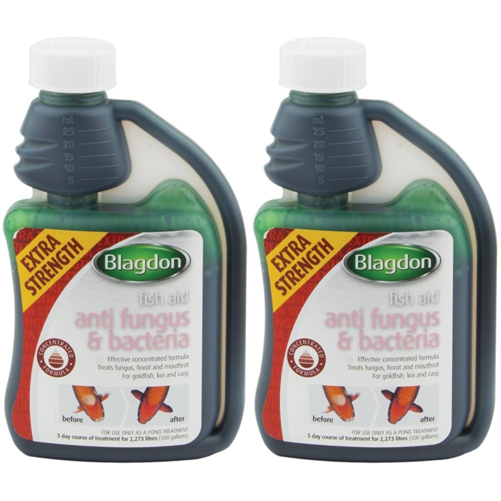 Blagdon Extra Strength Concentrated Formula Anti Fungus & Bacteria Water Treatment for Pond Fish, Finrot, Mouthrot, Goldfish, Koi, Carp, 250 ml (Pack of 2)