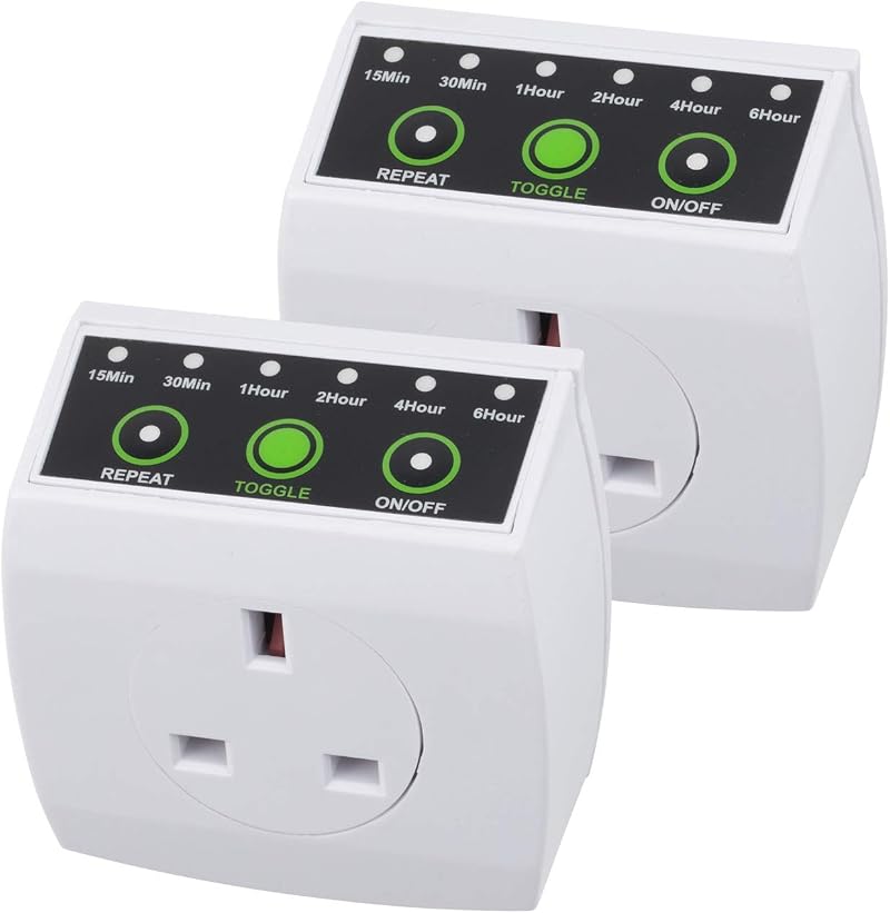 HBN Countdown Timer Plug 240V 13A With Repeat Function 15/30/60/120/240 Mini