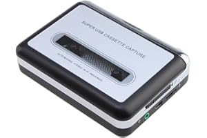 AGPtek® Tape to PC Super USB Cassette-to-MP3 Player Converter With USB Cable, Headphones and Software