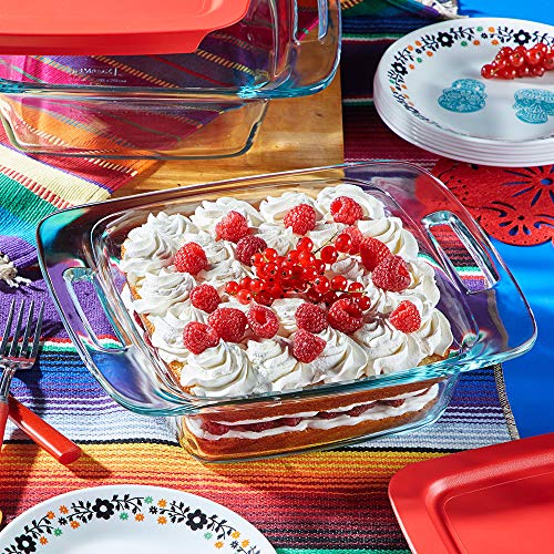Pyrex Easy Grab 14Piece Glass Baking Dish Set with Lids, Glass Food
