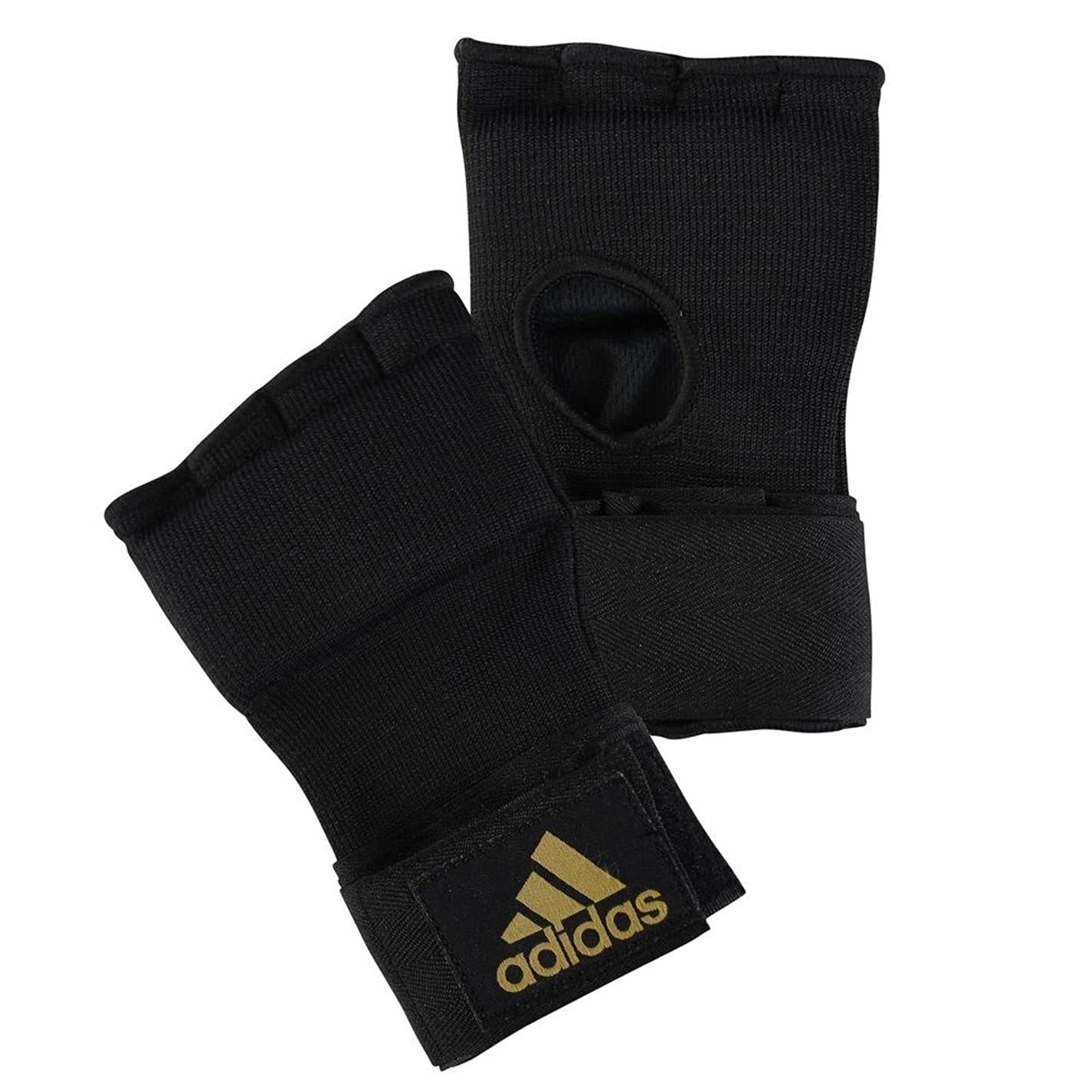 adidas Men's Super Inner Padded Hand Wraps-Black/Yellow, Small