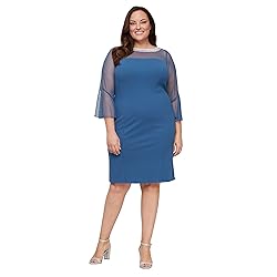 Alex Evenings Women's Plus Size Short Shift Dress