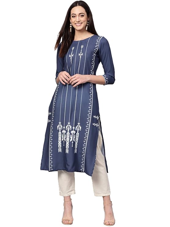 Women's crepe straight Kurta