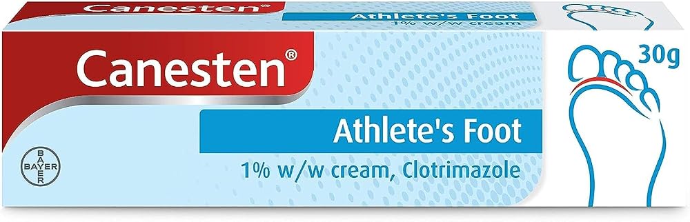 Canesten 1% Cream for Athlete’s Foot 30 g Big Pack 1 Tube