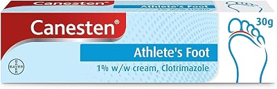 Canesten 1% Cream for Athlete’s Foot 30 g Big Pack 1 Tube