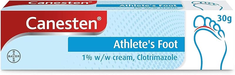 Canesten 1% Cream for Athlete’s Foot 30 g Big Pack 1 Tube