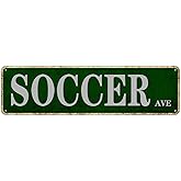 snowsun Metal Sign Soccer AVE Vintage Signs Retro Tin Signs Aluminum Sign for Bedroom Kitchen Garden Wall Pub Club Coffee Hanging Decor 4x16 Inch