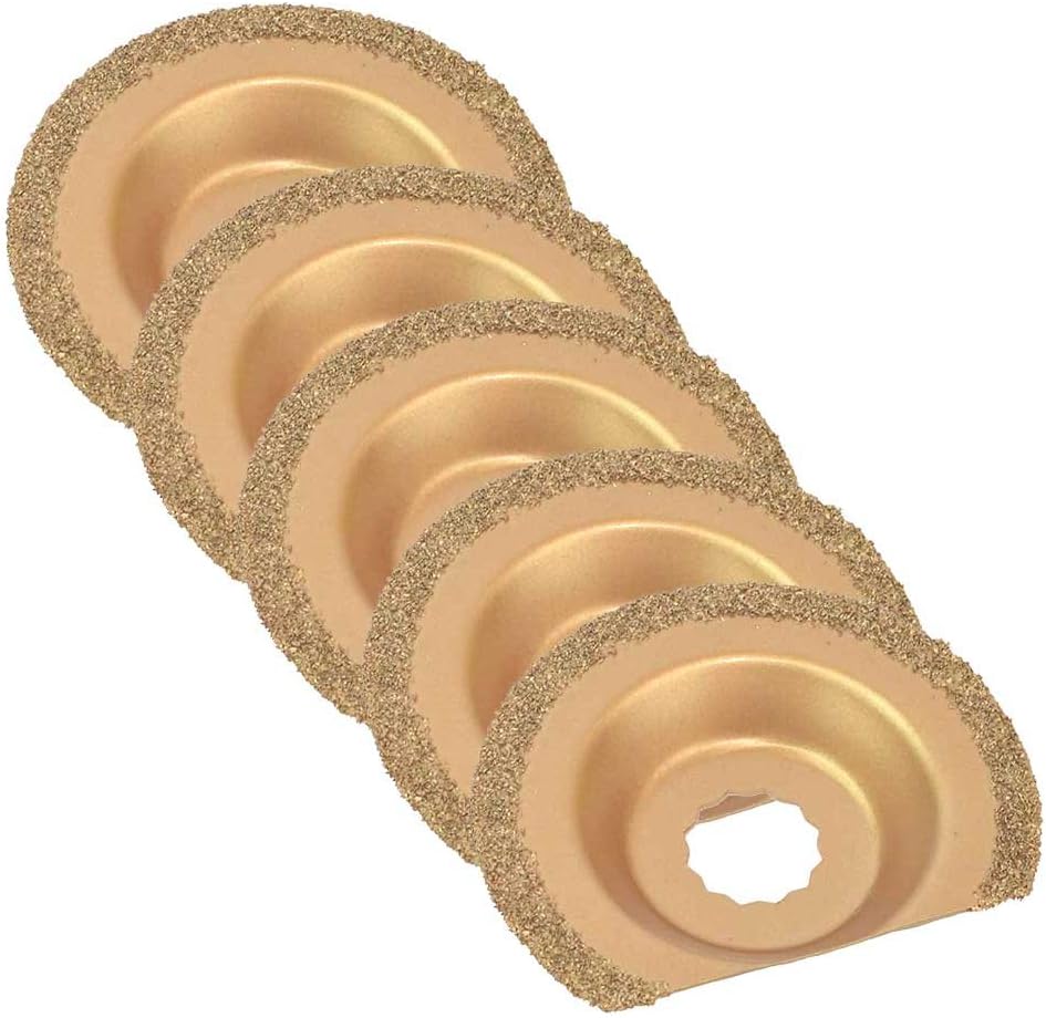 Versa Tool SB5K 63mm Semi-Circular Carbide RASP, 8mm Offset Mount Fits Fein Multimaster, Rockwell, Sonicrafter, Makita Oscillating Tools - 5/Pack