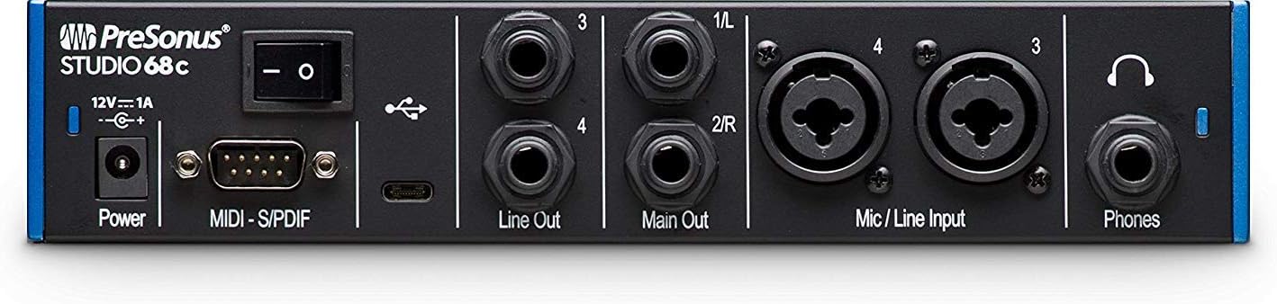 Amazon Com Presonus Studio 68c Usb C Audio Interface Bundle With Studio One Artist Software Sr350 Headphones Blucoil Boom Arm Plus Pop Filter 10 Xlr Cable 2x 10 Instrument Cables And 5x Cable Ties