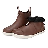 Lezzglt Men's Deck Boots with Fuzzy Lining, Winter