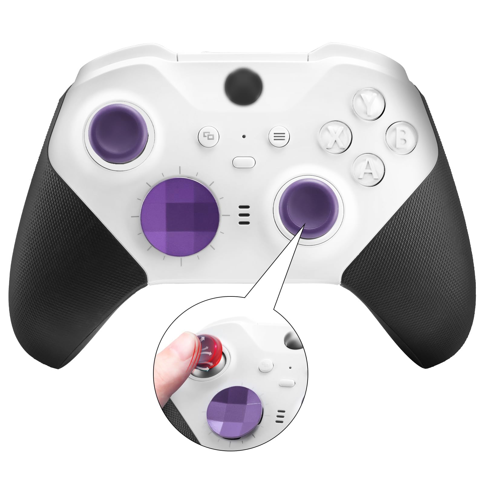 Accessories for Xbox One Elite Series 2 Controller(Model 1797), Metal Thumbsticks Paddles Joysticks Replacement Parts Kits Compatible with Xbox Elite Wireless Controller Series 2 Core(Purple)
