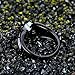 Jiangyue Lady Rings White Fire Opal Purple Cubic Zirconia Black Plated Flower Leaf Bypass Party Jewelry Size 5-10