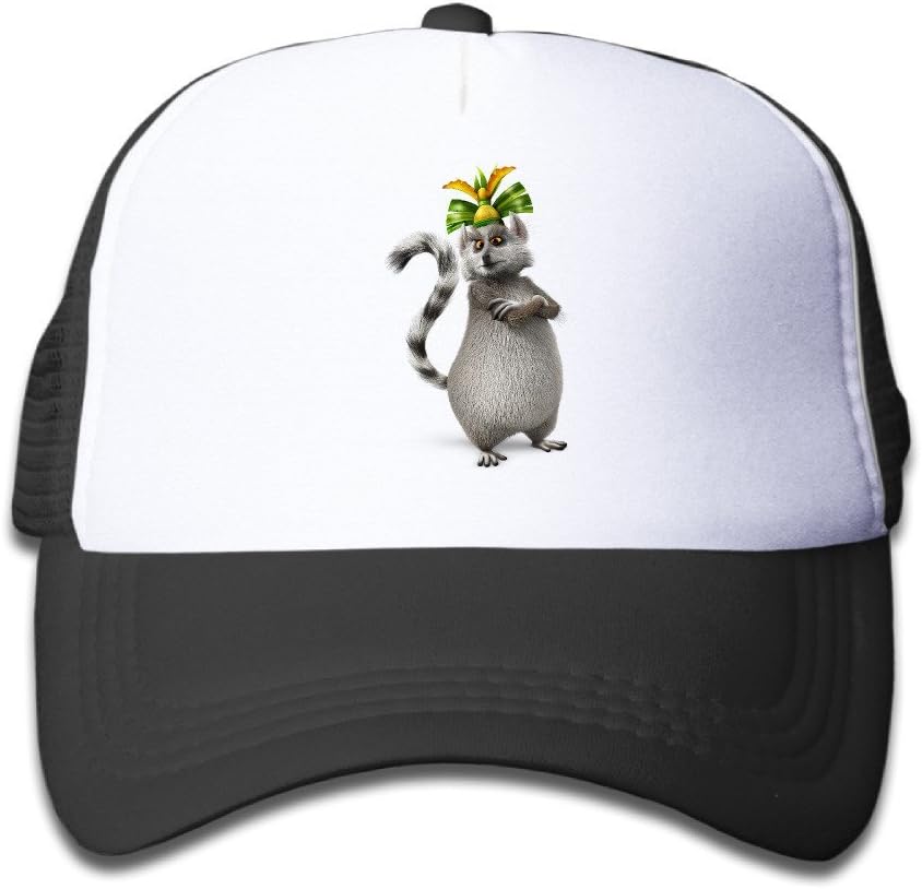 Youth All Hail King Julien Adjustable Snapback Trucker Hats Black One Size