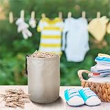 Vicloon Rose Peg Bag Large Clothespin Holder with Drawcord and Hook view 8