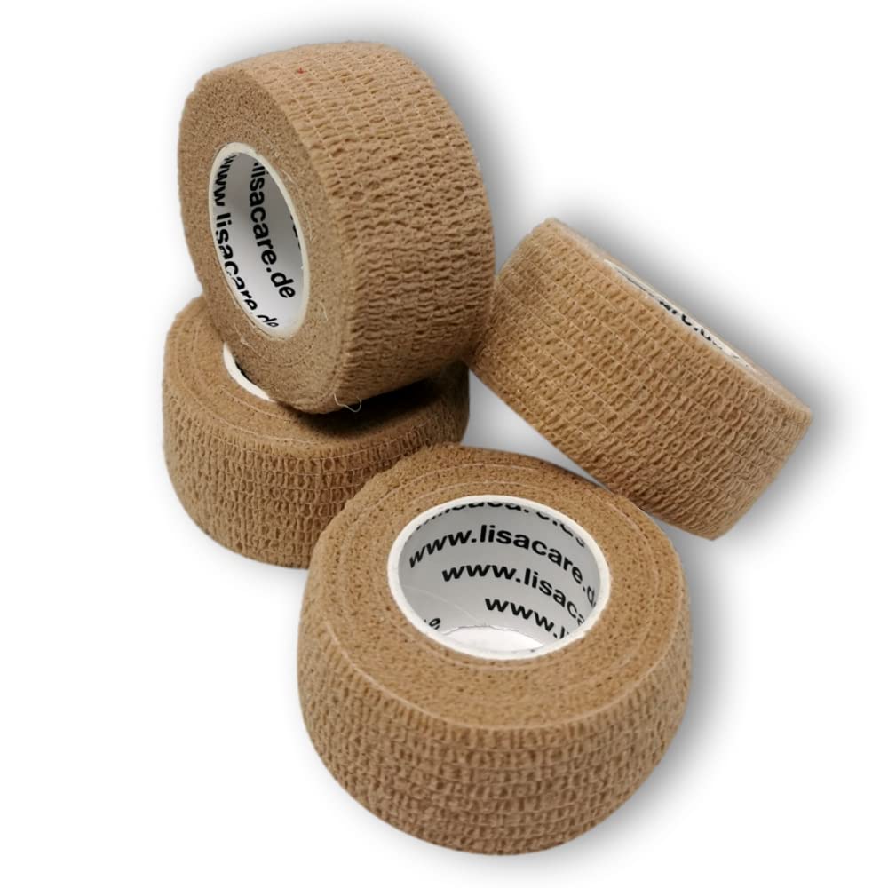 Lisa Care Finger Dirt Grease and Dirt-Repellent – – Elastic Waterproof Plaster – Selection of Colours – 4 Rolls 2.5 cm x 4.5 m