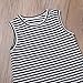 ITFABS Newborn Baby Boy Girl Cute Striped Jumpsuit Sleeveless Romper Outfit Clothes (80(6-12months), Black/White)
