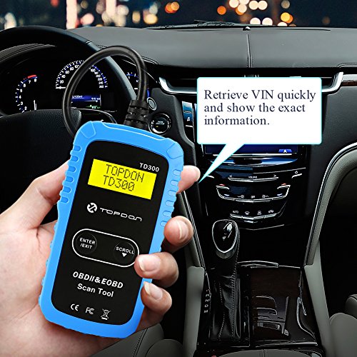 TT TOPDON TD300 OBD2 Scanner Code Reader with Engine Light Turn-Off, I/M Readiness Check, 7000 DTC Definitions