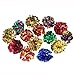 CHIWAVA 45PCS 1.6'' Mylar Balls Cat Toy Shiny Crinkle Ball Kitten Crackle Lightweight Play Assorted Color
