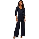 Adrianna Papell Womens Satin Crepe Jumpsuit