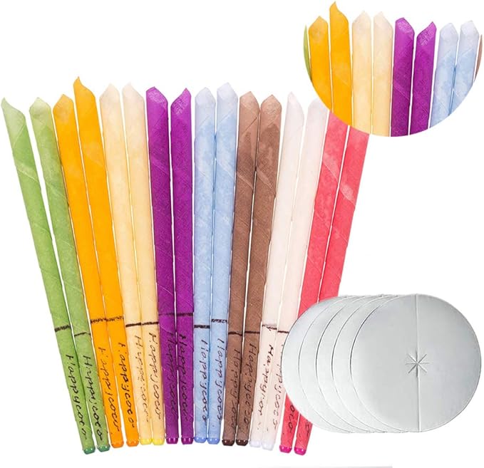 Ealicere 16 Pcs Ear Candles, Ear Wax Remover Candles, Ear Cones Candles