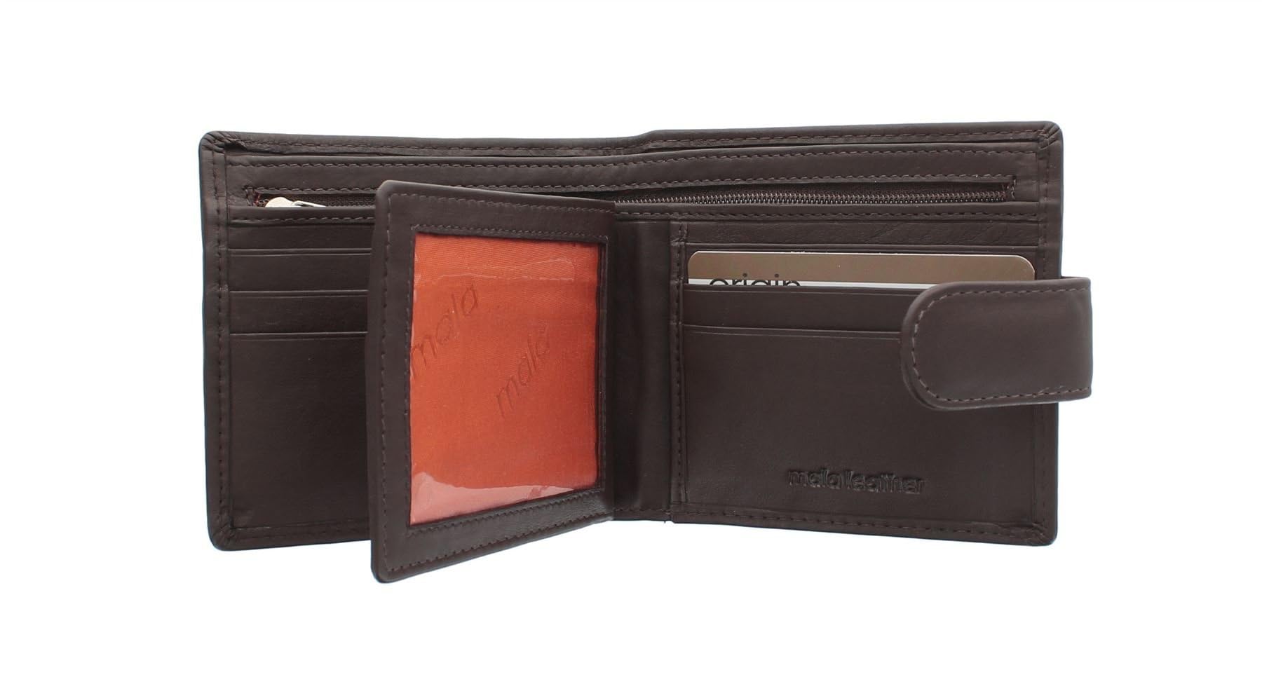Mala Leather Origin Collection Leather Bi-Fold Wallet with RFID Protection 186_5 Brown