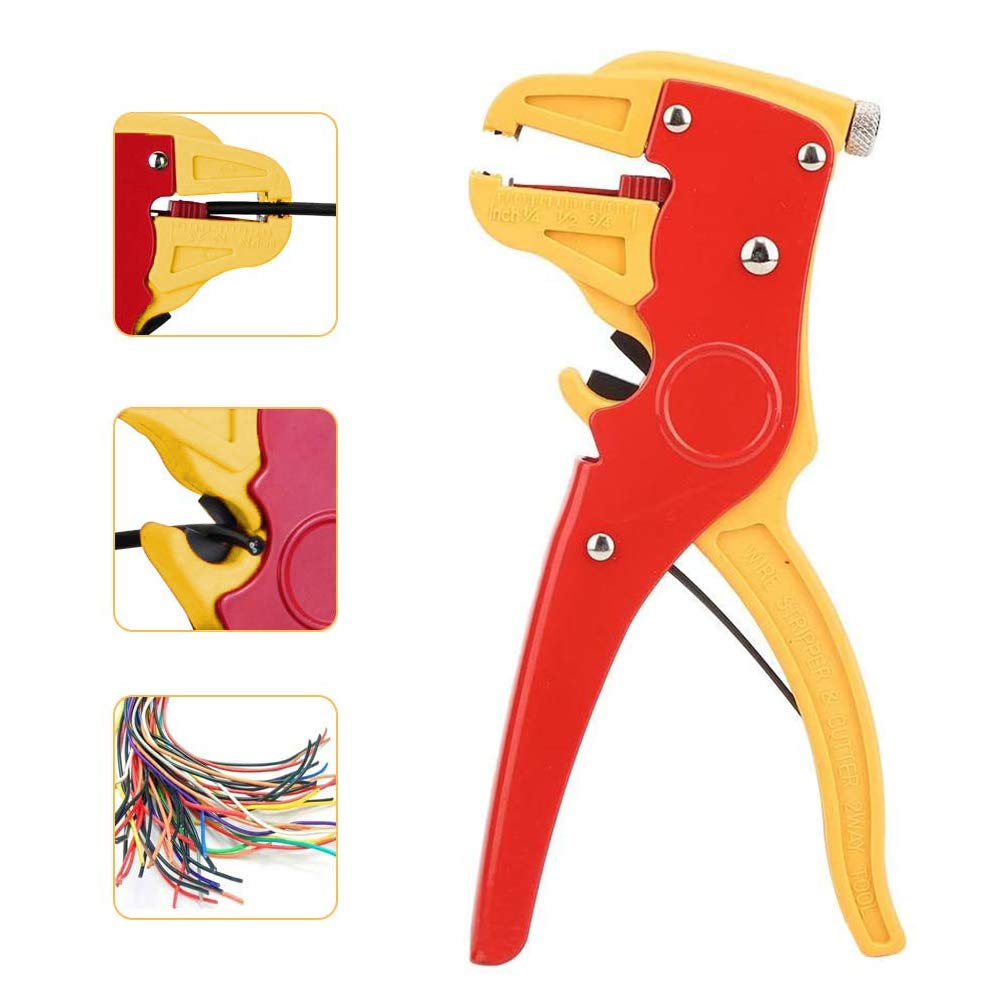 Automatic Wire Stripper, Wire Pliers Stripping Cutter, Self Adjusting Cable Crimper Plier Tool for Professional Industrial and Home Electrical Automotive Repairs
