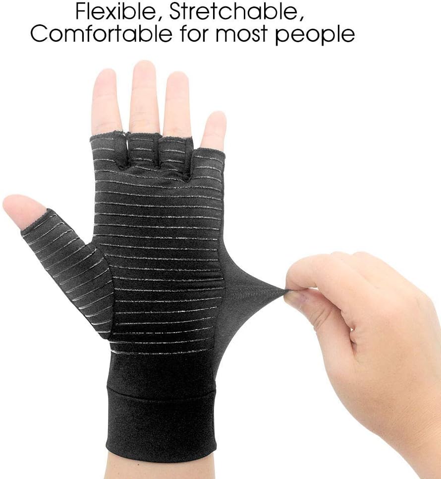 Arthritis Gloves for Women and Men Fingerless Hand Gloves for Osteoarthritis Tendonitis Pain Relief Compression Gloves for Carpal Tunnel Typing and Daily Support for Hands (Medium): Health & Personal Care