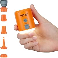 Acmeenjoy Pompa Elettrica Portatile 4000pa, Mini Pompa Elettrica Ricaricabile per Materasso Gonfiabile con 5 ugelli e Luci Campeggio, per Gonfiare e Sgonfiare, Nero Acmeenjoy Pompa Elettrica Portatile 4000pa, Mini Pompa Elettrica Ricaricabile per Materasso Gonfiabile con 5 ugelli e Luci Campeggio, per Gonfiare e Sgonfiare, Nero