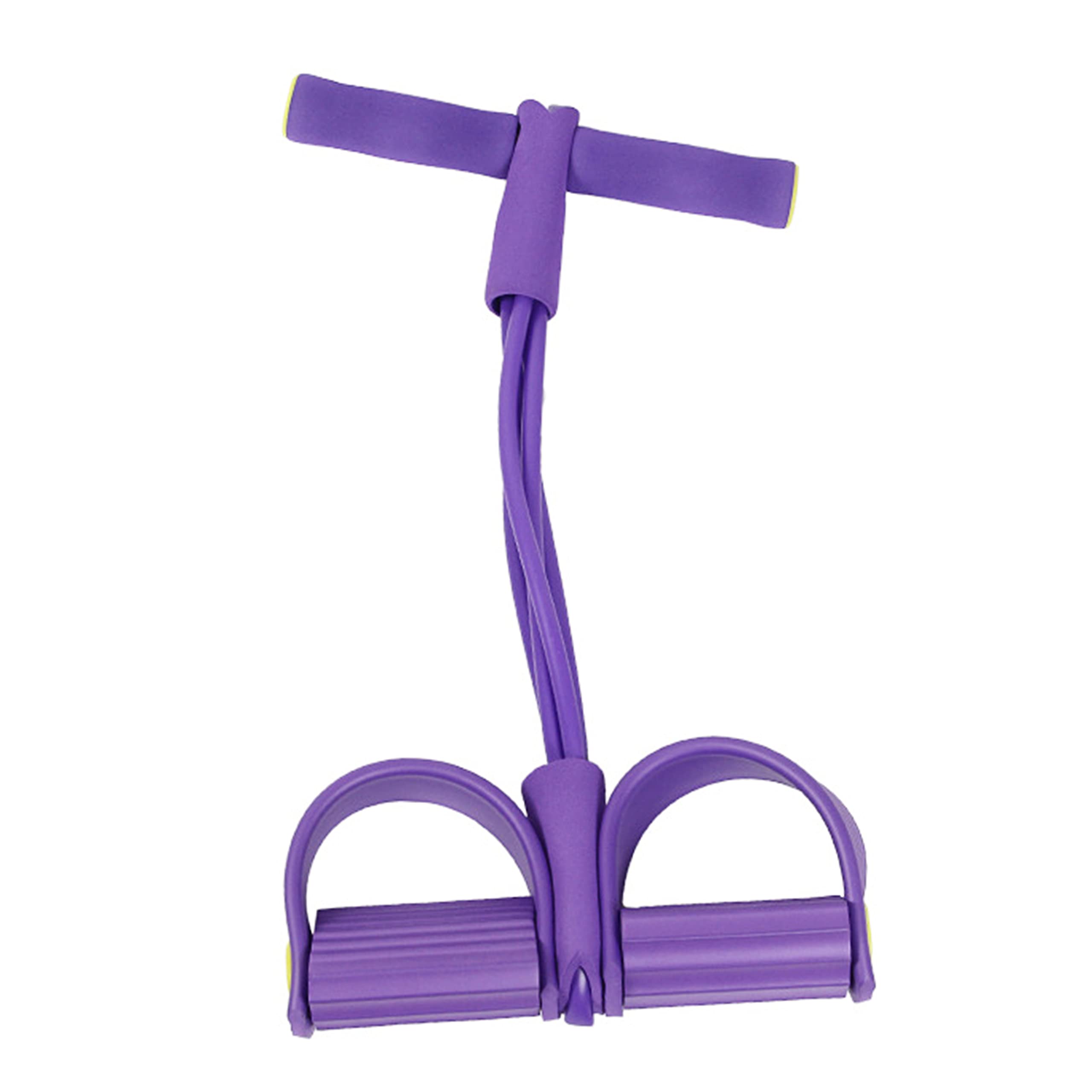 Multi Function Tension Rope, Sit- Up Bodybuilding Equipment, 4 Tube Leg Exerciser, Yoga, Fitness, Home, Gym Equipment for Women/Men, PURPLE