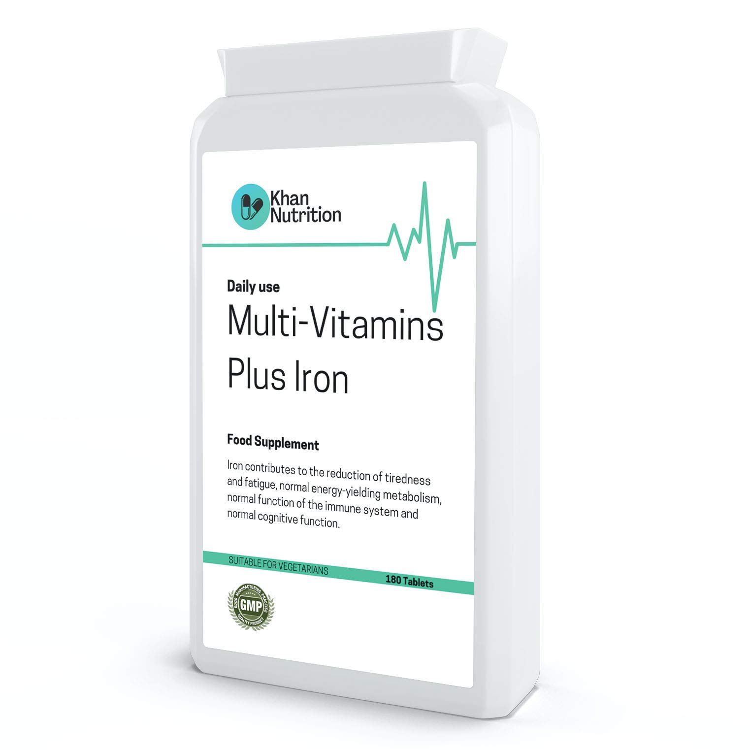 Multivitamins Plus Iron – 180 Tablets | Complete Daily Vitamins A, B, C, D, E & Iron | Energy, Immunity & Cognitive Support | Vegetarian | 6-Month Supply