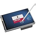 JUN-ELECTRON for Raspberry Pi 5 Touch Screen, 3.5 inch Touchscreen with Fan, 320x480 Monitor TFT LCD Display