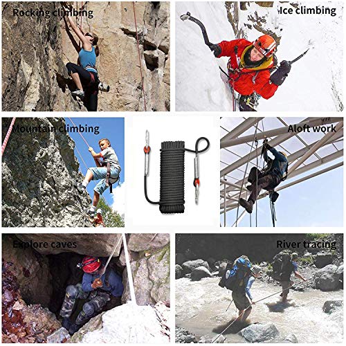 Outdoor-Kletterseil Durchmesser 10mm Statisches Kletterseil im Freien, Hochfestes Sicherheitsseil Geflochtenes Nylonseil… – Bild 8