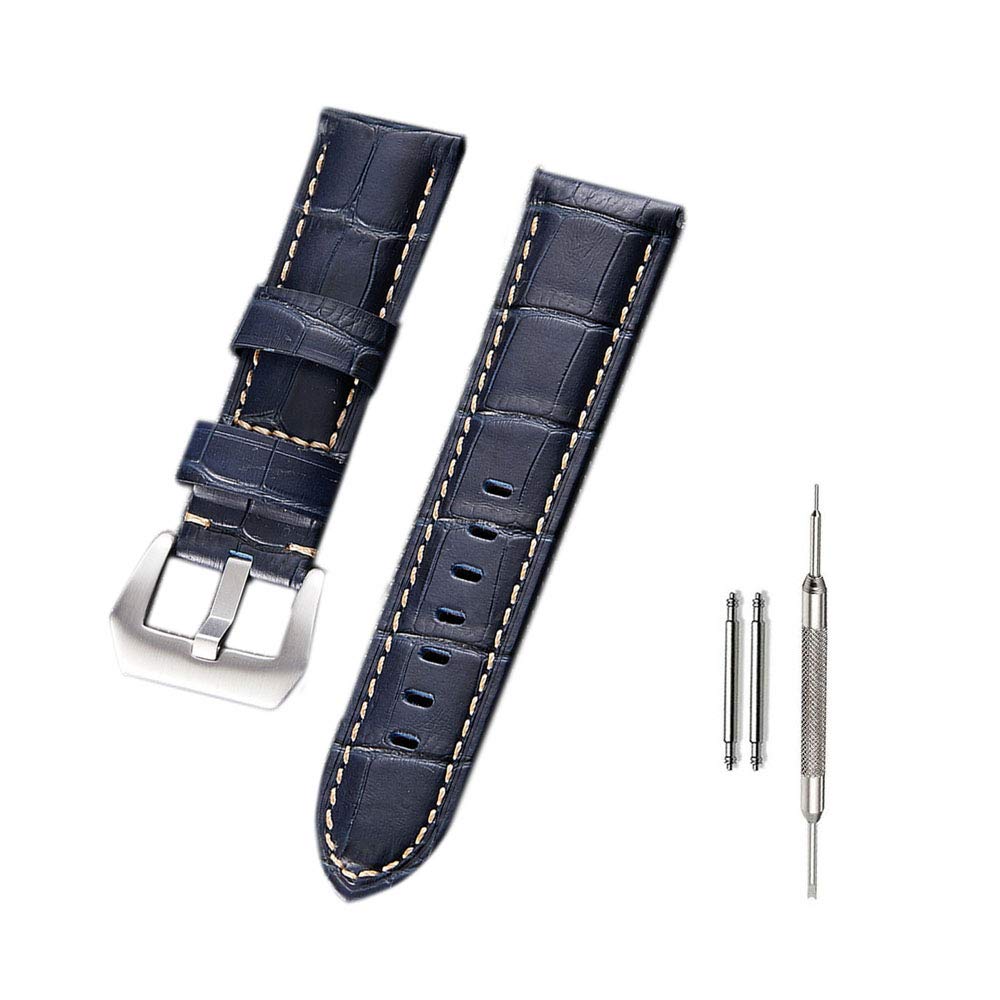 Viuidueture 20mm To 26mm Calfskin Leather Watch Strap Band
