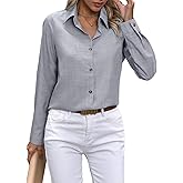 Blouses & Button-Down Shirts Long Sleeve Shirt Fabric Tops Loose Collar Sexy T-Shirts