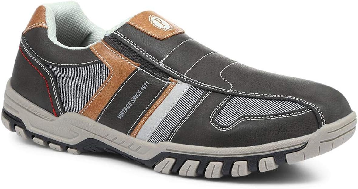 Pavers Wide Fit SlipOn Trainers 317 524 Grey Multi Size 8 (42