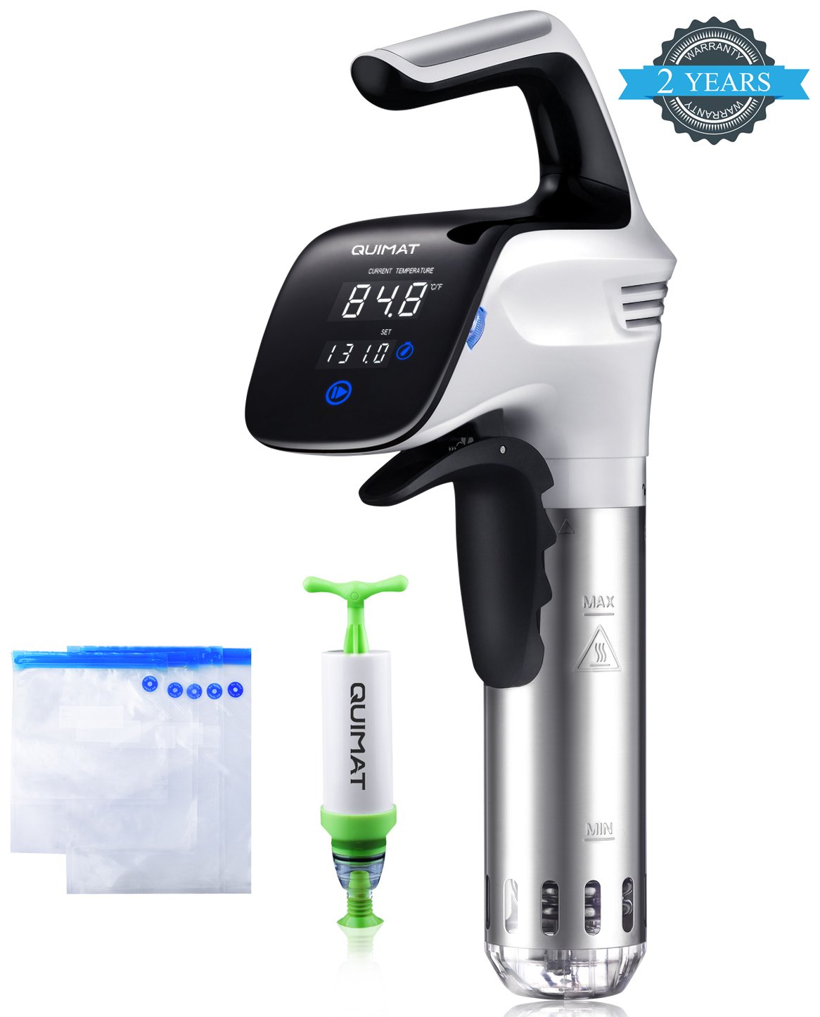 Quimat Sous Vide Cocinero Circulador de Inmersión de Precisión Cronometro Digital Temperatura