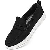 Dscoryar Suede Loafers Flats for Women, Women’s Slip On Loafers, Comfortable & Lightweight Womens Dressy Casual Walking Shoes