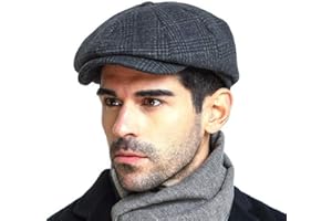 PANPACSIGHT Fashion Men’s Classic Newsboy Gatsby Hat Blend Wool Vintage Flat Ivy Cabbie Cap Boyfriend Gifts(Medium/Large/X-Large)