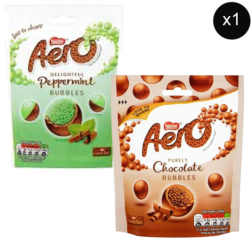 Buy Nestles Aero Bubbles Milk Chocolate Pouch 102g + Nestles Aero