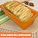 Loaf Pan - Set of 2-100% Pure Food Grade Nonstick Silicone Bread Pan - Orange + Tablespoon Measuring Spoons Set of 5