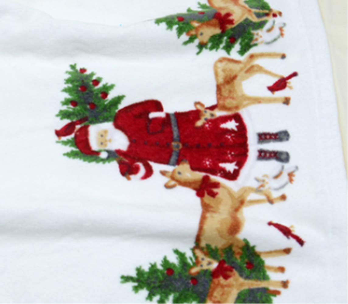 Towel Bale Super Soft Lint Jjnet Towels Set Christmas Cotton Towel Set 70x45cm 70x45cm Santa Claus
