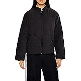 Forever 21 womens Abstract Quilted Zip-up Jacket