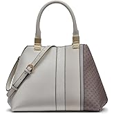 Calvin Klein womens Granite Geometric Satchel – 2 in 1, Vegan Leather, 2 Pockets