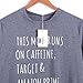 Women Letter Print Short Sleeve Crew Neck Casual Cotton T-Shirt Tees Top Blouse (L, Gray)