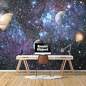 Wall Murals for Bedroom Great Universe Giant Planets Removable Wallpaper Peel and Stick Wall Stickers - 66x96 inches