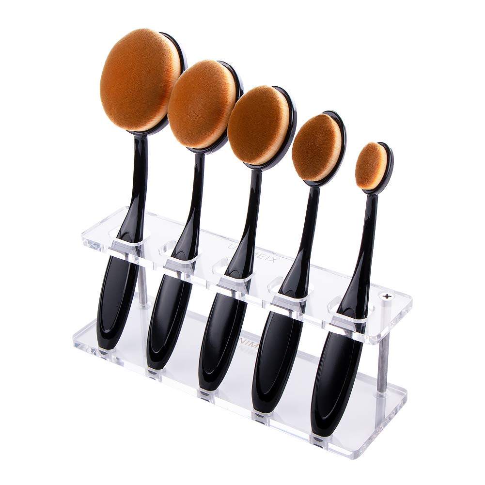 UNIMEIX 5 Pack Blending Brush for Card Making Crafting Ink Blender Brushes Set Tool Crafter Paper Background Brush Drawing Scrapbooking & Stamping Supplies (Brown)