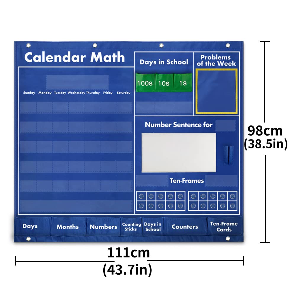 Mua Math Calendar Classroom Pocket Charts Daily Math Activities ...